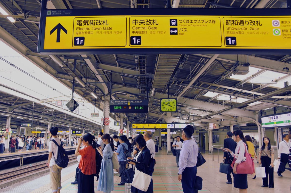 tokyo subway map with different lines and stations