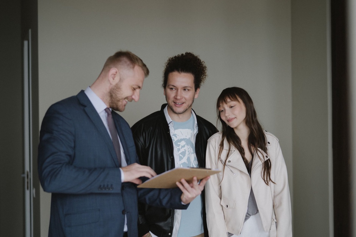 tokyo real estate agent meeting with documents and contracts