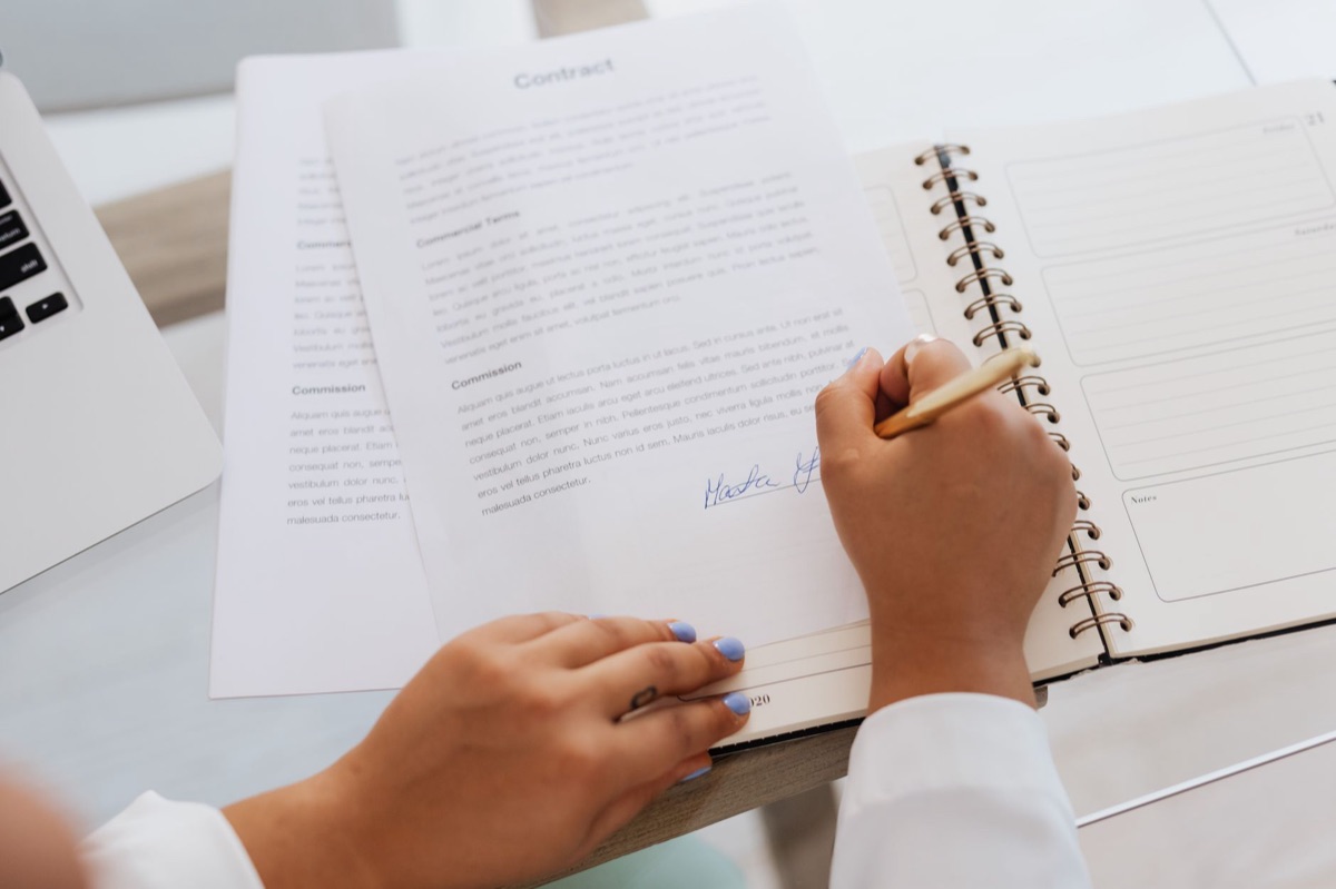 Documents de contrat de location à Tokyo