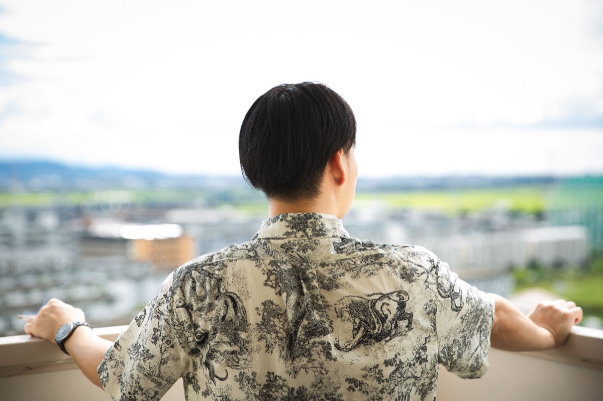 Tokyo office worker in short sleeve shirt