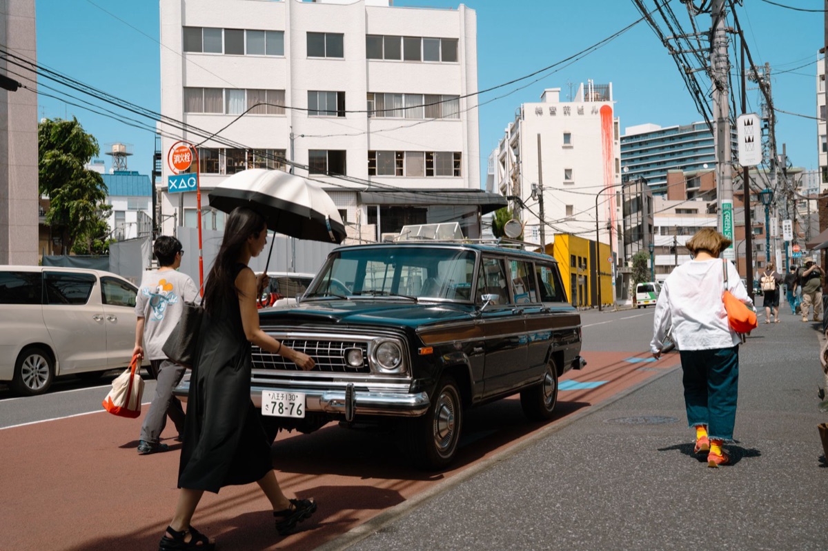Tokyo summer heatwave street
