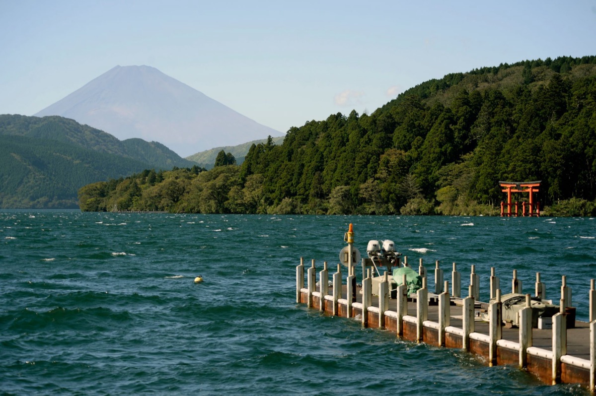 veduta da sentiero montano a Hakone