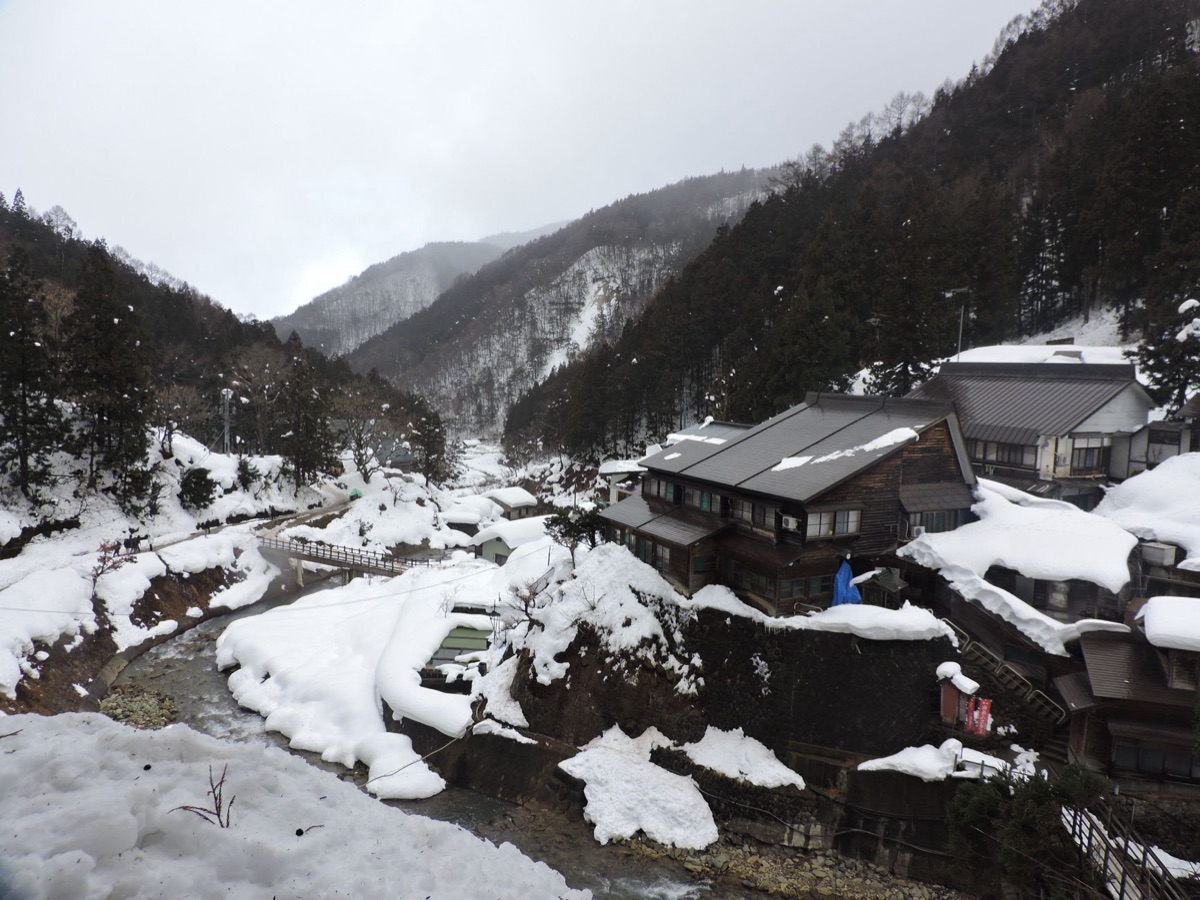 Local person entering onsen in Tokyo
