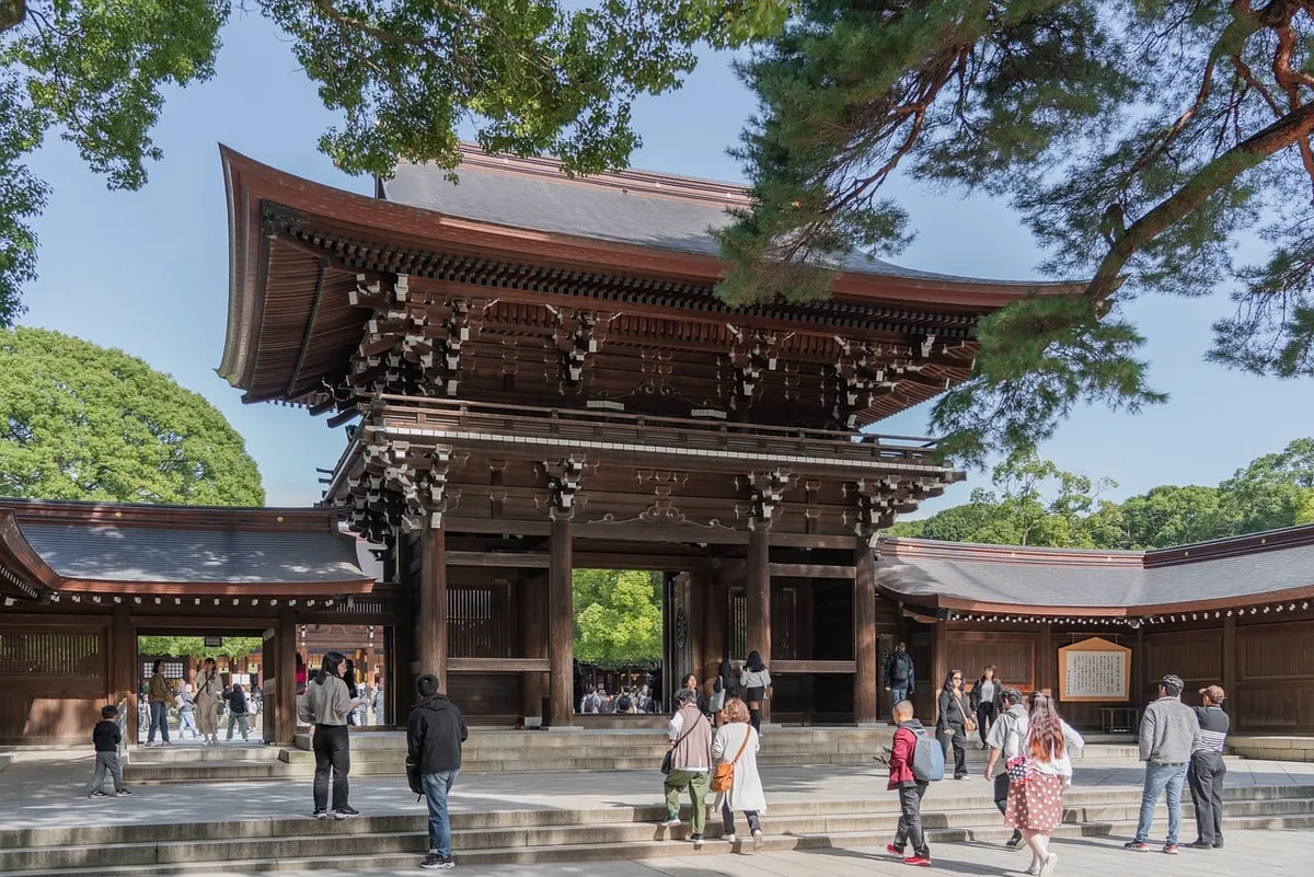 meiji shrine, tokyo, shinto shrine, meiji, temple, architecture, japanese, traditional, culture, religion, japan