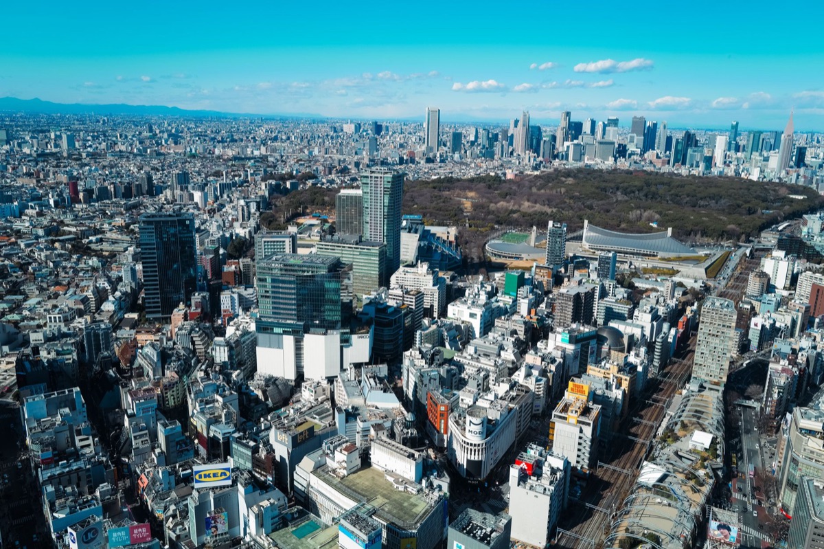 Modern urban park landscape at Miyashita Park