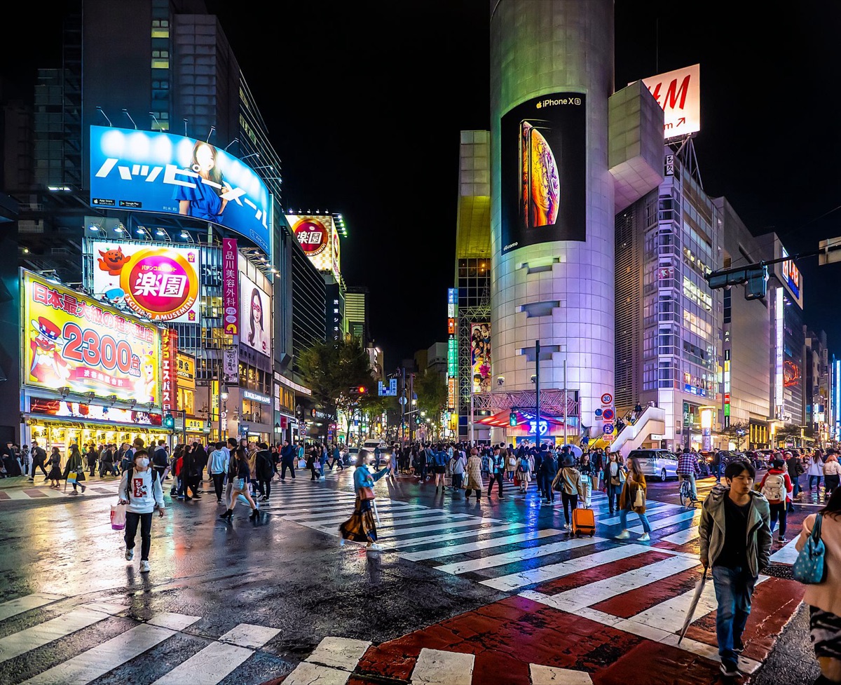 渋谷スクランブル交差点の様子